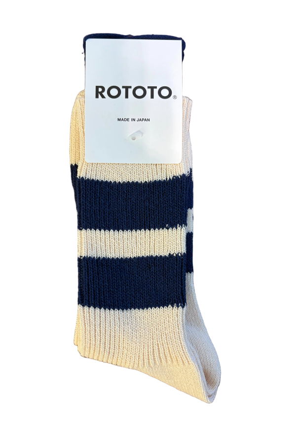 Rototo Recycled Cotton Stripe Socks