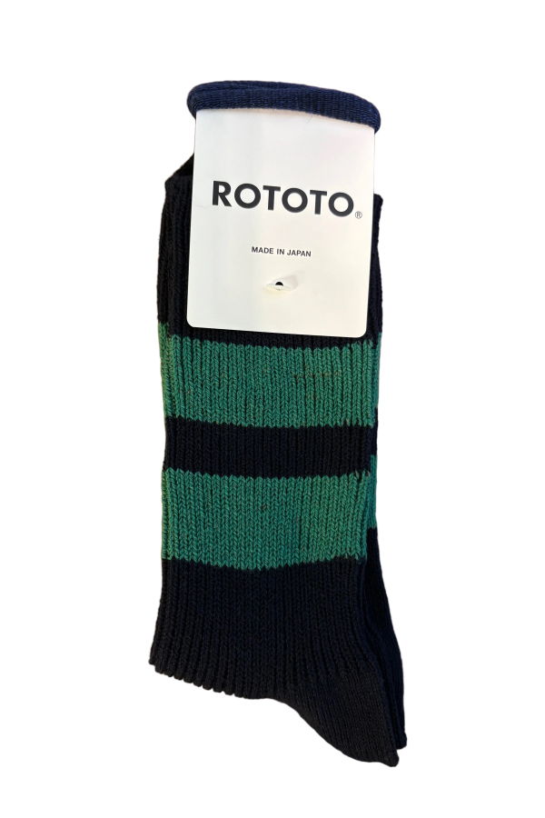 Rototo Recycled Cotton Stripe Socks