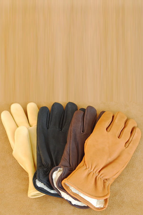 Geier Glove Co. Lined Deerskin Glove With Elastic Cuff - Saddle