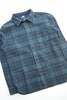 Pure Blue Japan 2235-BR Woven Cotton Tweed Check Indigo Overdye Shirt - Thumbnail 7