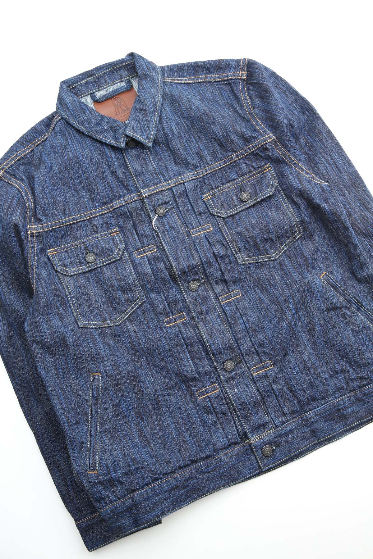 Pure Blue Japan 6225-D Woven Waterfall Denim Type 2 Jacket - Image 6 of 10