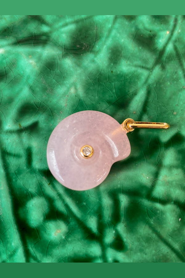 Thatch Nautilus Pink Jade Charm