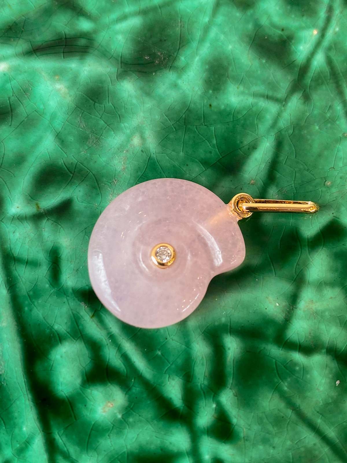 Thatch Nautilus Pink Jade Charm - Image 1 of 4