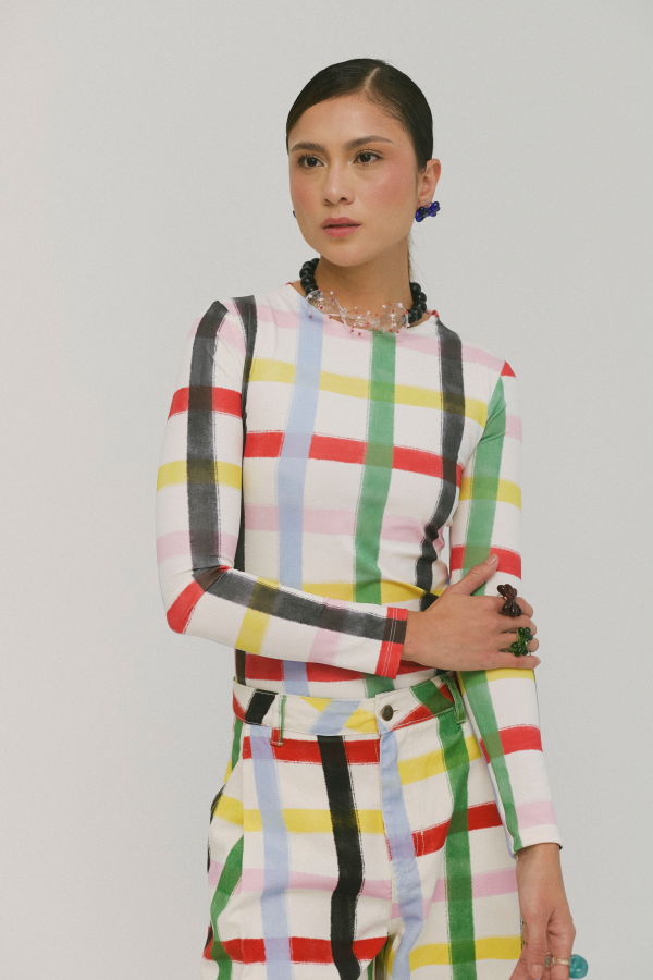 SIXXTA Cherry Confetti Flow Long Sleeve Top