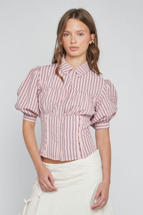 DAISY STREET Gelato Fitted Shirt Top