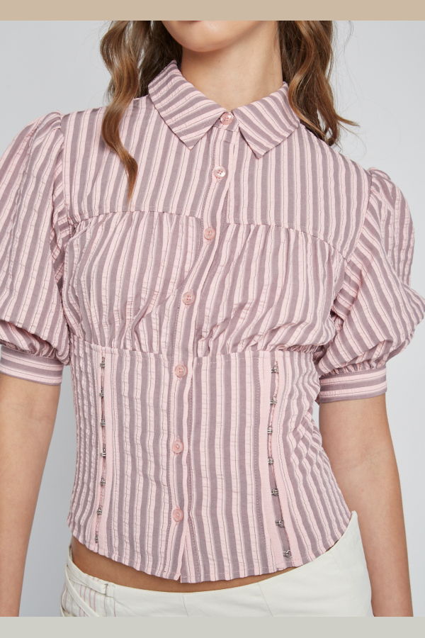 DAISY STREET Gelato Fitted Shirt Top