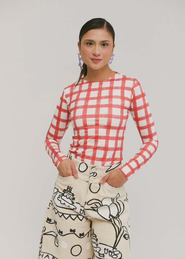 SIXXTA Rainbow Confetti Flow Long Sleeve Top - Rainbow SIXXTA Rainbow Confetti Flow Long Sleeve Top - Rainbow