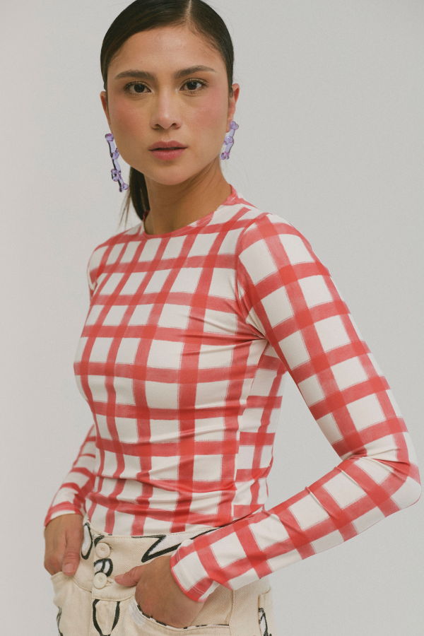 SIXXTA Rainbow Confetti Flow Long Sleeve Top - Rainbow