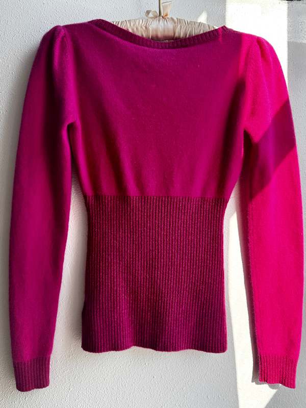Vintage Fuchsia Cashmere Scoopneck Sweater
