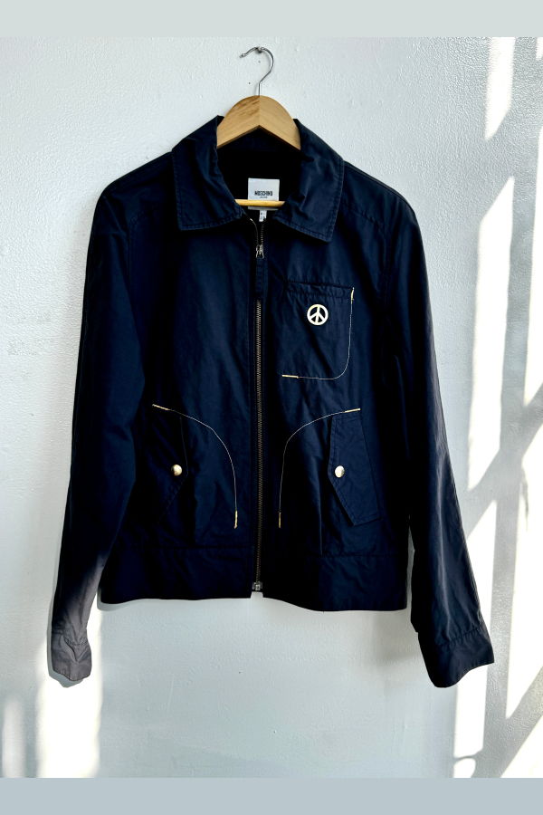 Vintage Navy Moschino Peace Jacket