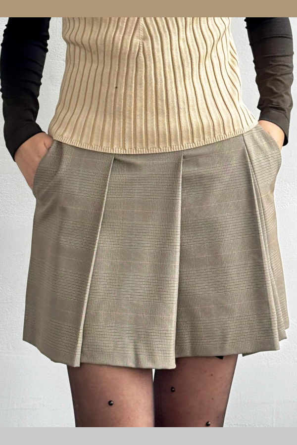 vintage SportMax Glen Plaid Mini Skirt