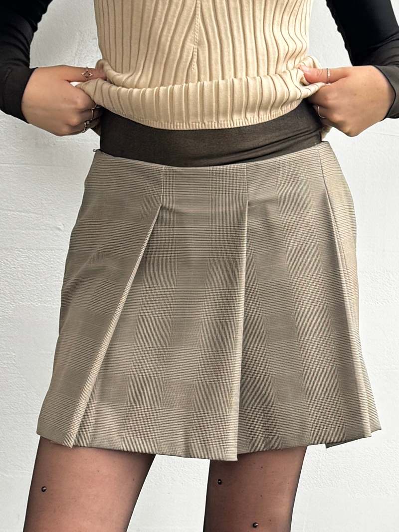 vintage SportMax Glen Plaid Mini Skirt