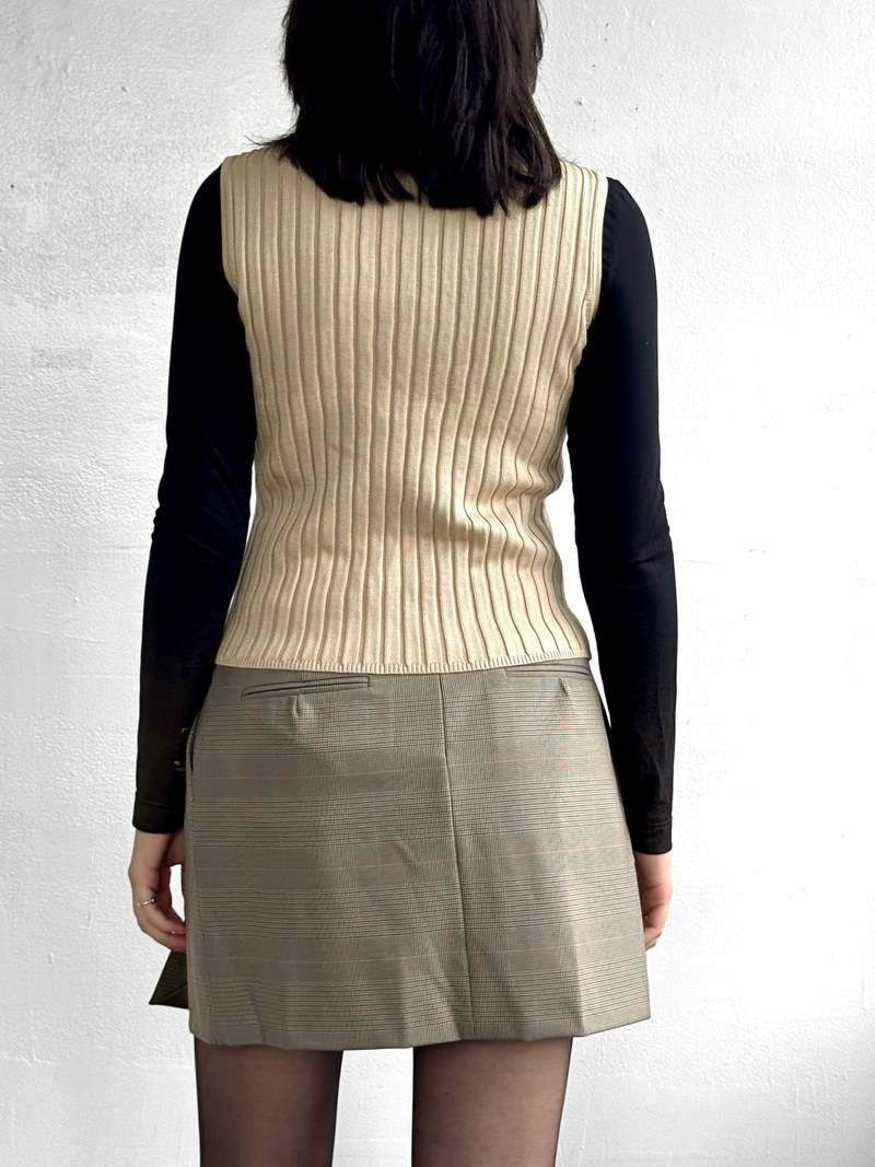 vintage SportMax Glen Plaid Mini Skirt