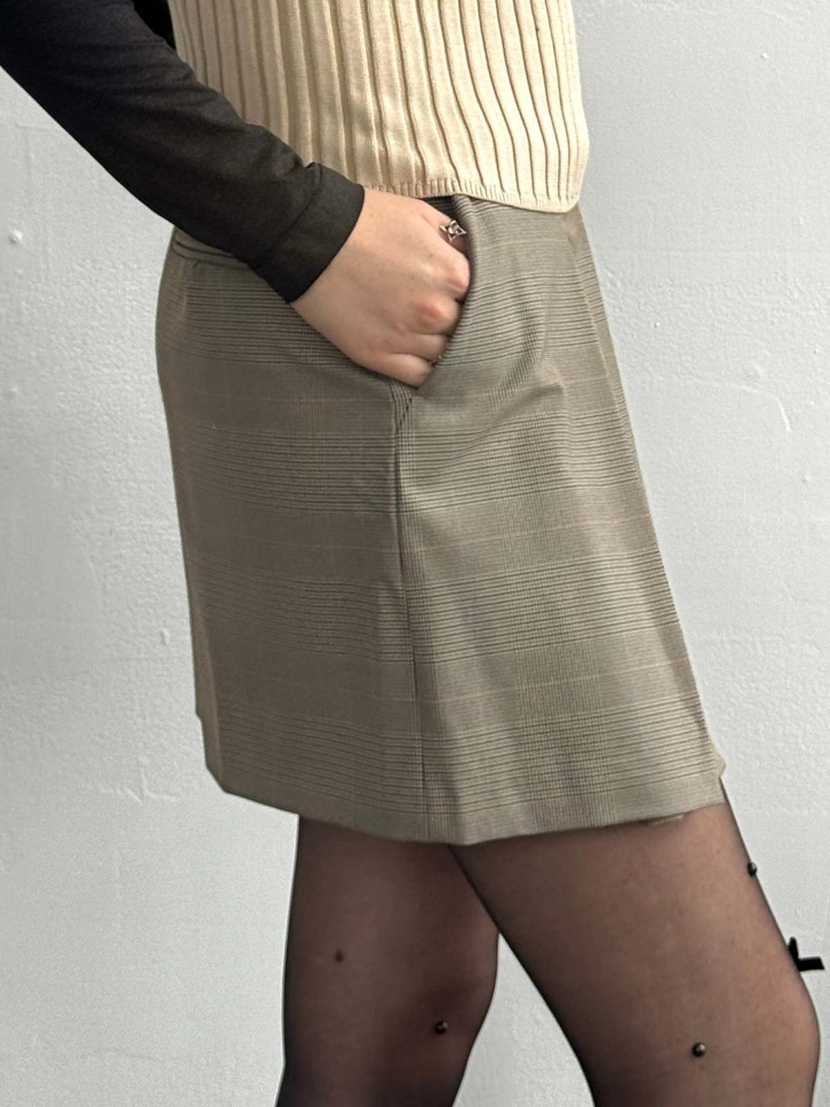 vintage SportMax Glen Plaid Mini Skirt - Image 5 of 5