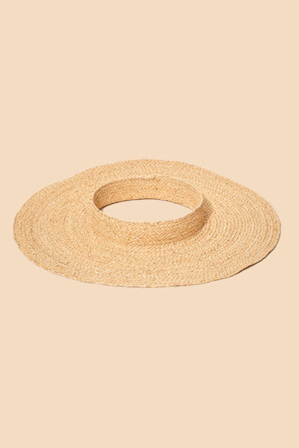 Indego Africa Embe Braided Raffia Sun Visor - Natural