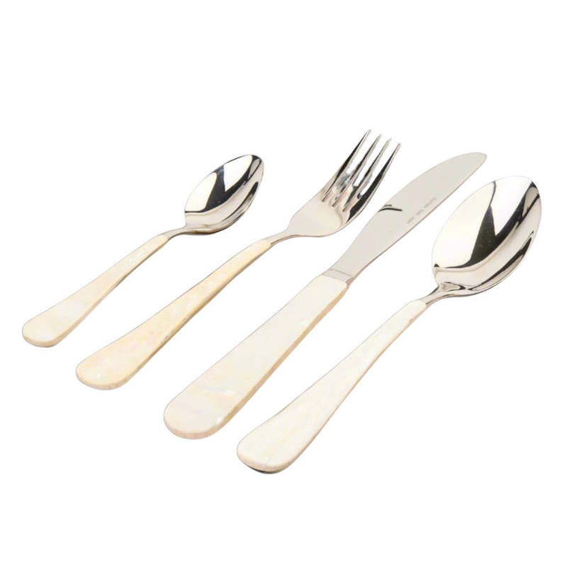 Kubo Mother Of Pearl Flatware Set of 4 Flatware Set