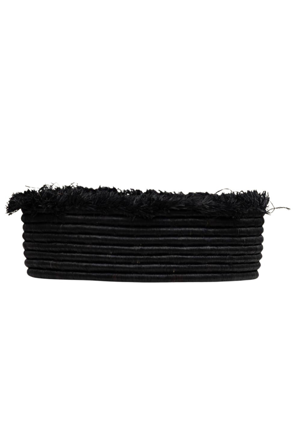 Indego Africa Raffia Fringe Bowl
