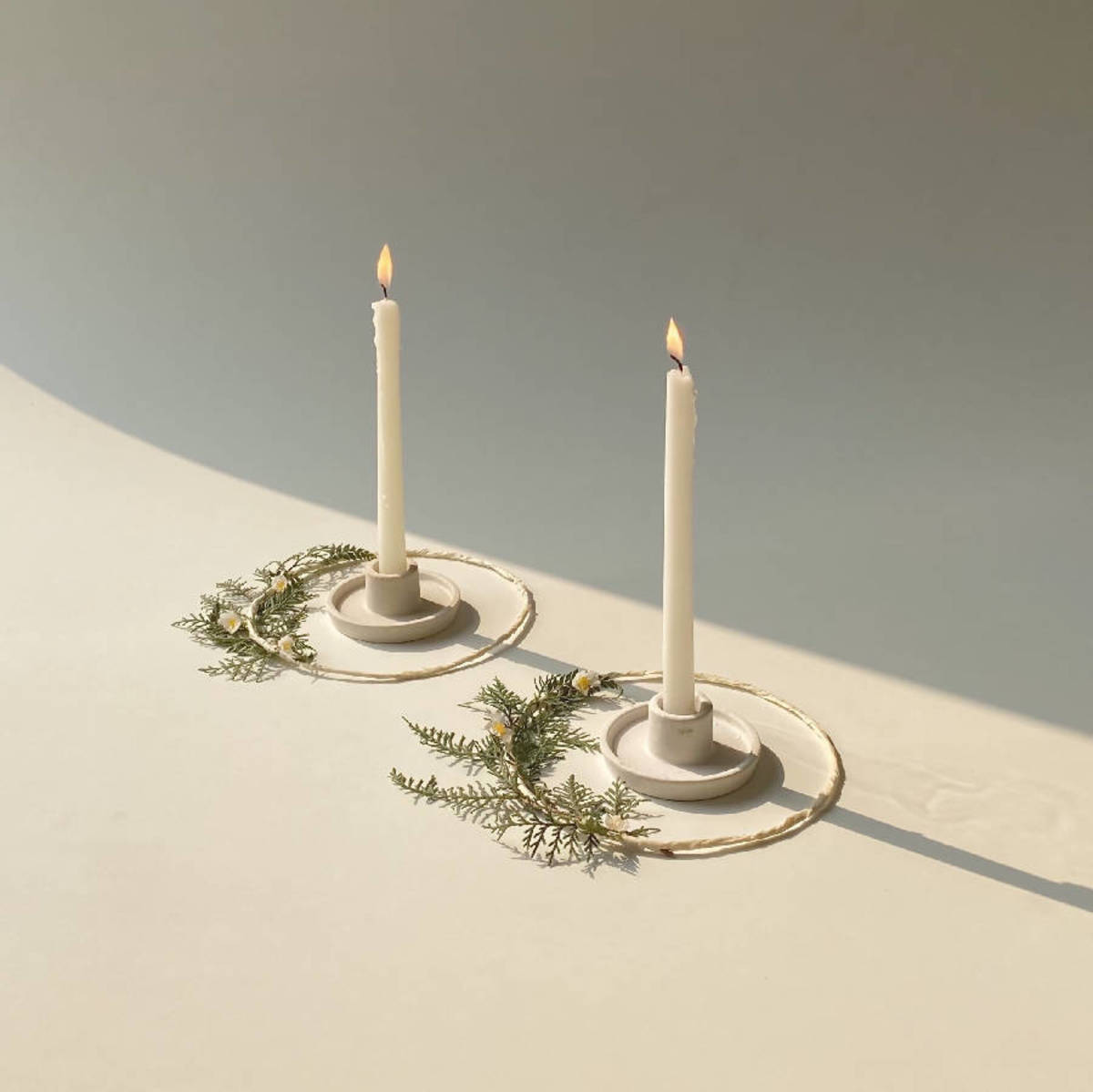 Osmos Studio Whirl Ceramic Candle Holder - Set of 2 - Image 4 of 7