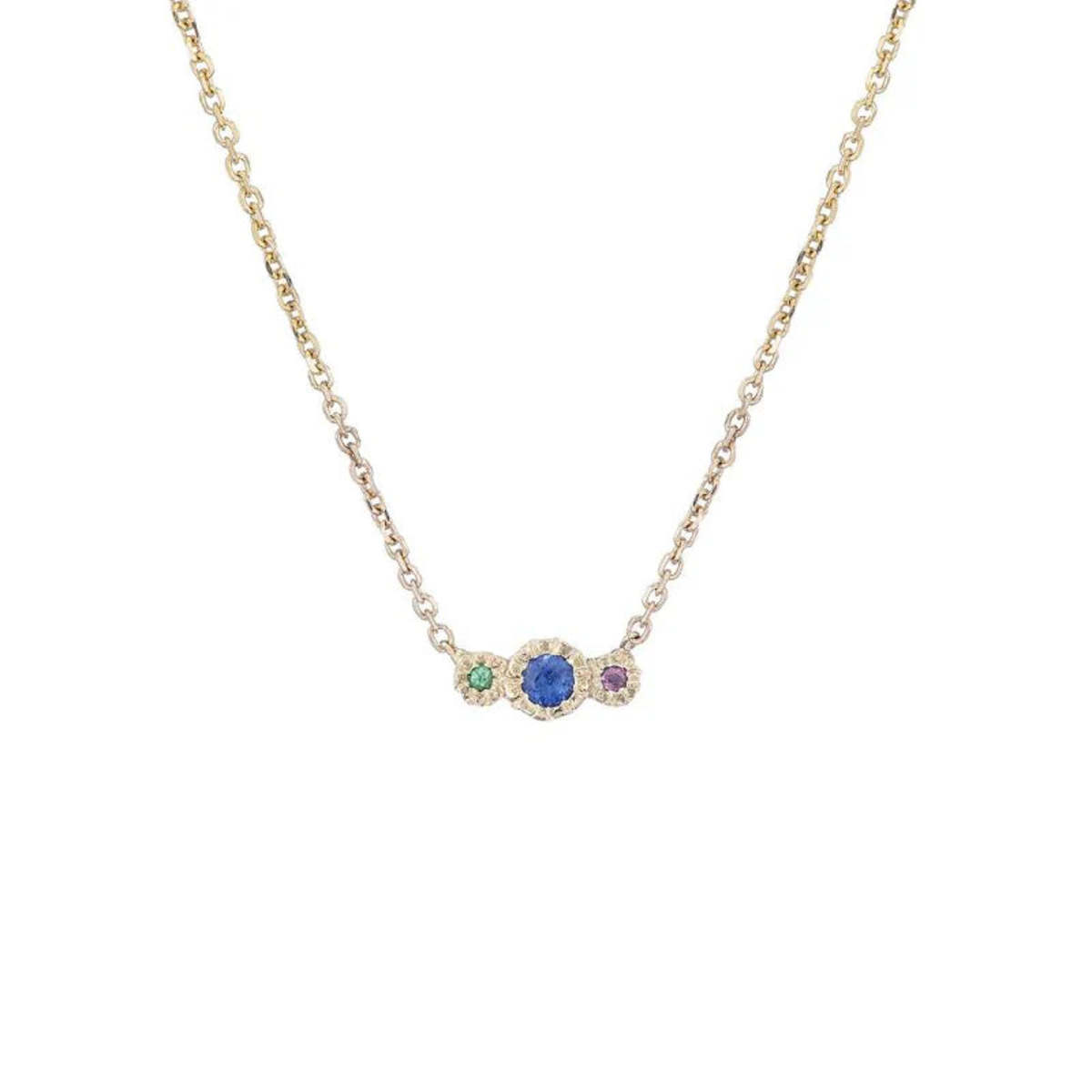 Jennie Kwon Designs Blue Sapphire Journey Necklace - Image 1 of 3