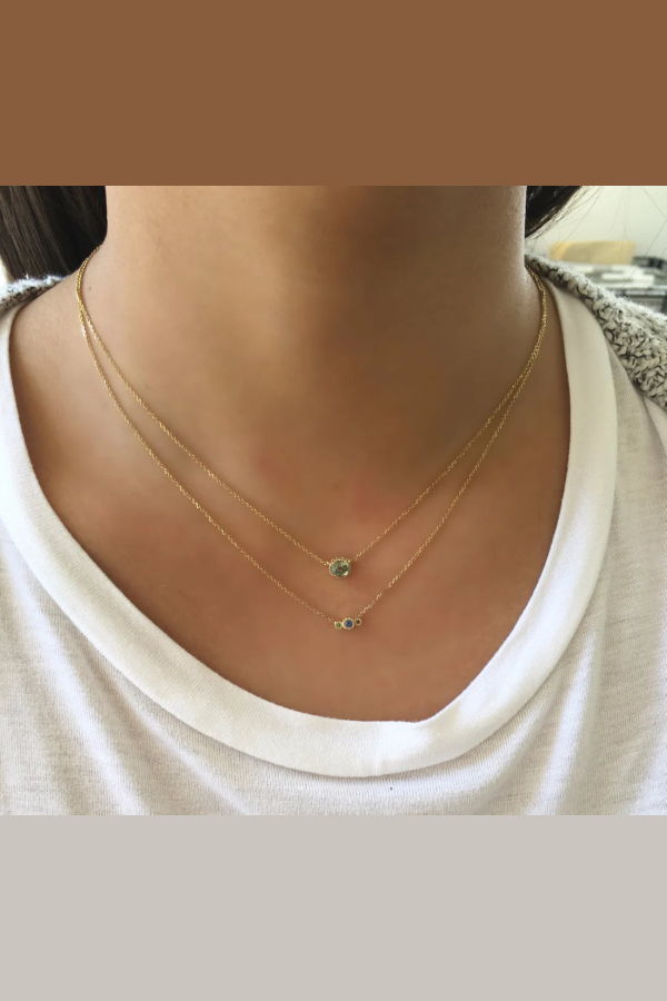 Jennie Kwon Designs Blue Sapphire Journey Necklace