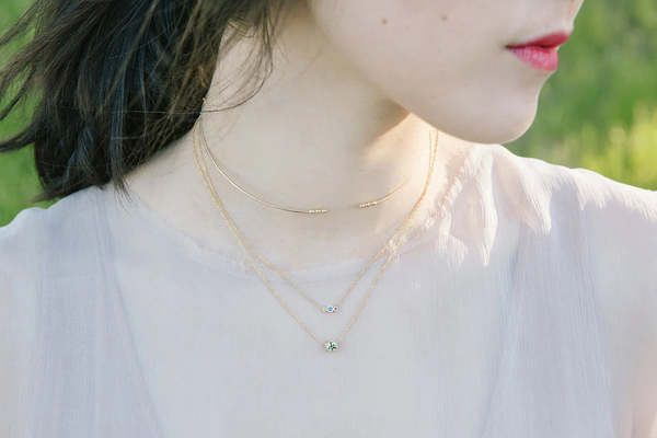 Jennie Kwon Designs Blue Sapphire Journey Necklace