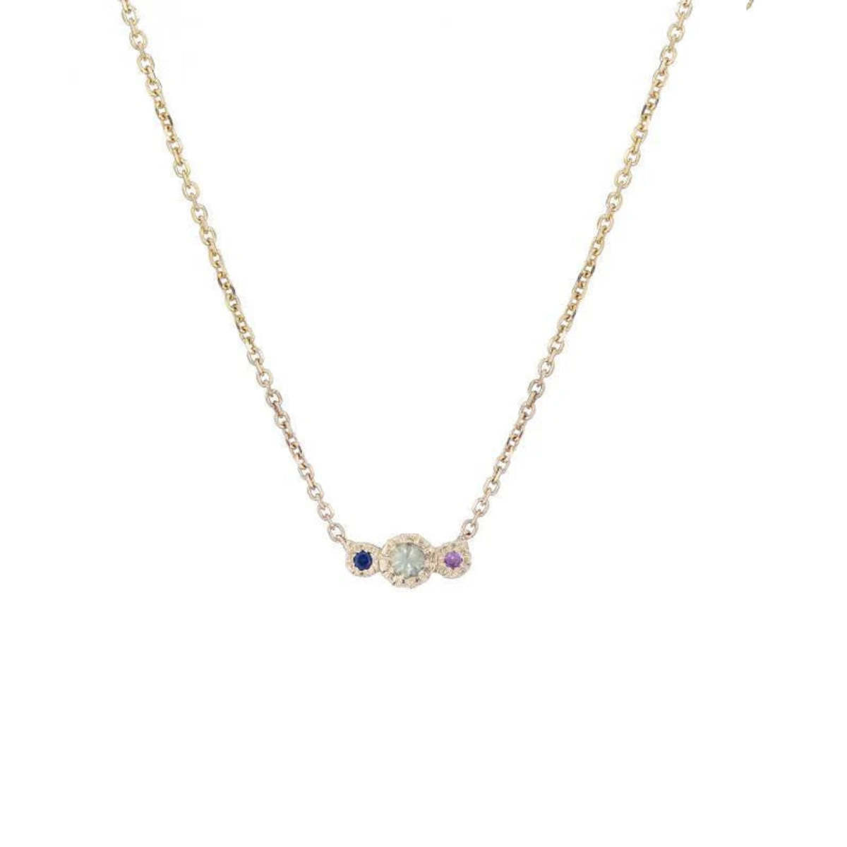 Jennie Kwon Designs Green Sapphire Journey Necklace - Image 1 of 2