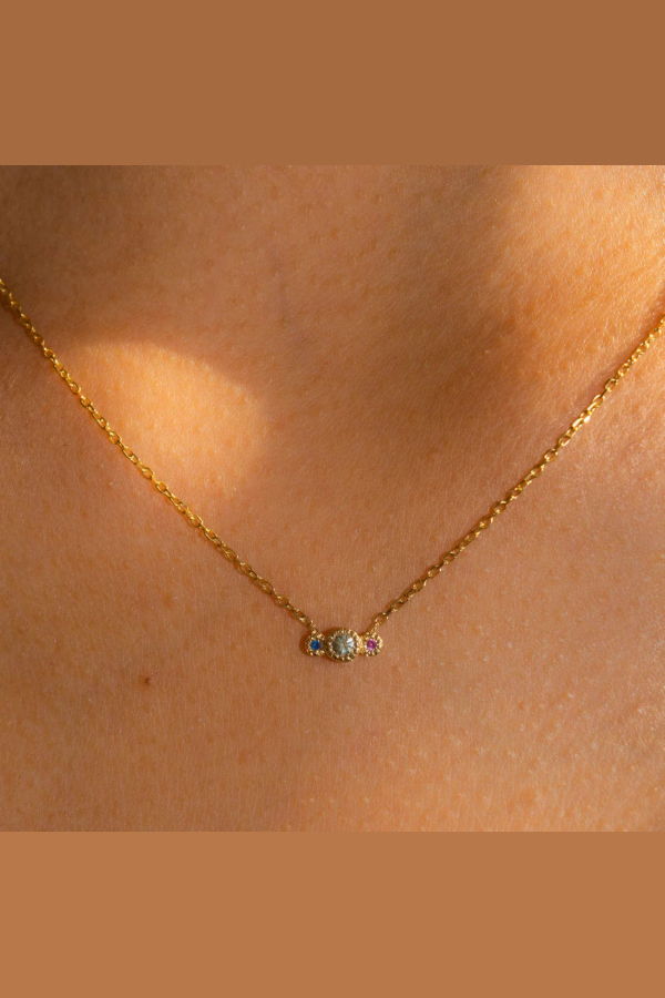 Jennie Kwon Designs Green Sapphire Journey Necklace