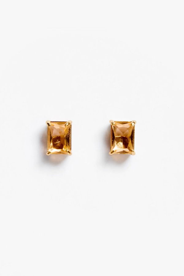 Clare V. Bijoux Stud Earrings - Citrine