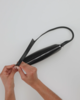 BAGGU Black Recycled Leather Pochette Purse - Thumbnail 3
