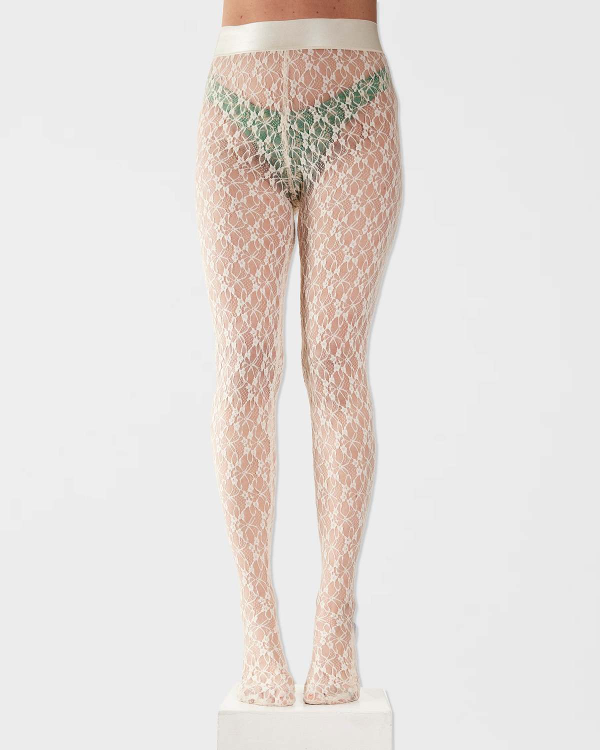 Simone Wild Lace Tights - Ivory - Image 1 of 3
