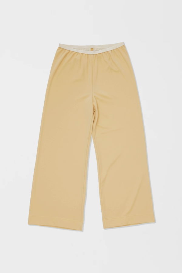 Simone Wild Velvet Low Waist Pants - Lemon