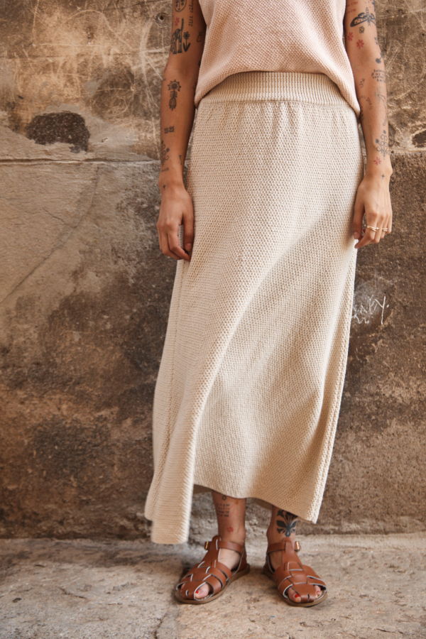 L'ENVERS Gilda Long Skirt - Off-White