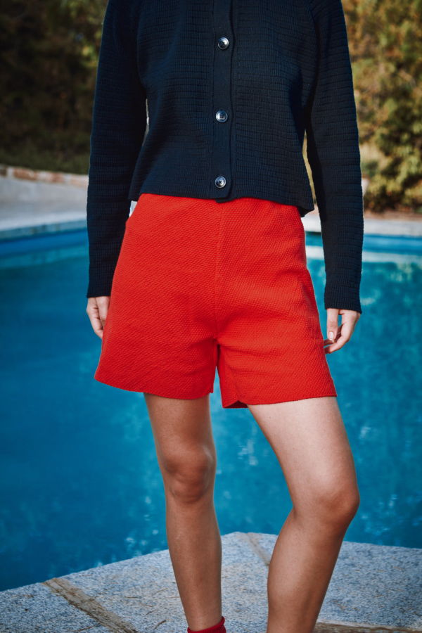 L'ENVERS Jane Slim-Fit Shorts - Red