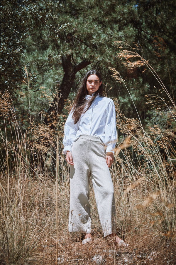 L'ENVERS Louisa Cropped Pants - Off-White