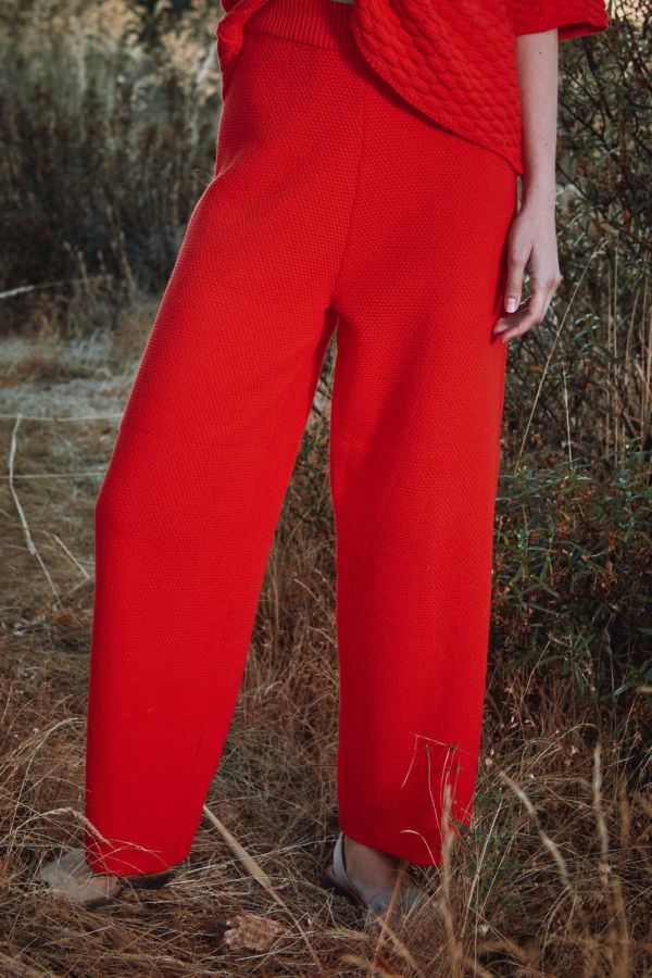 L'ENVERS Louisa Cropped Pants - Red