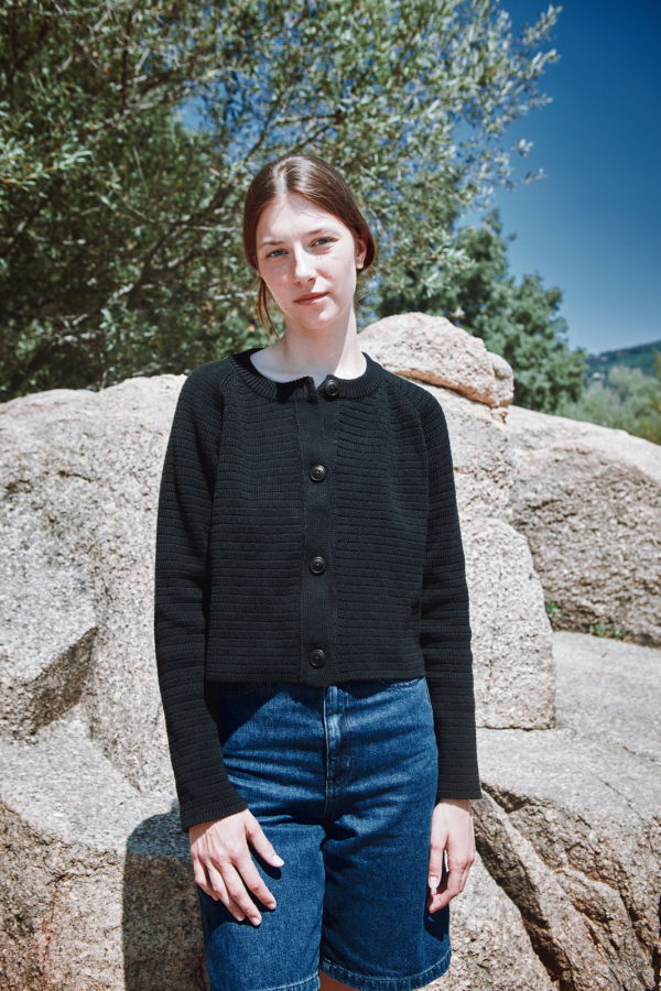 L'ENVERS Valrie Cropped Cardigan in Organic Cotton