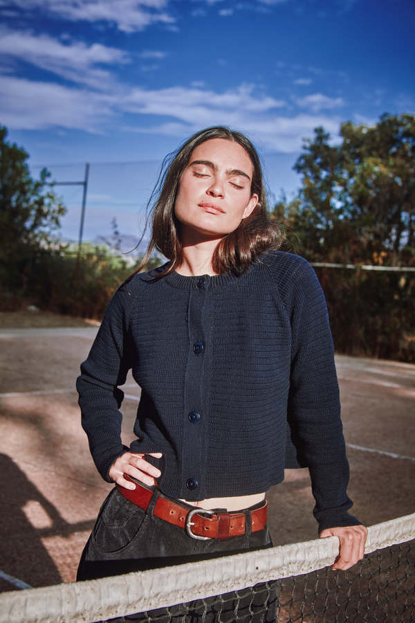 L'ENVERS Valrie Cropped Cardigan - Navy Blue L'ENVERS Valrie Cropped Cardigan - Navy Blue