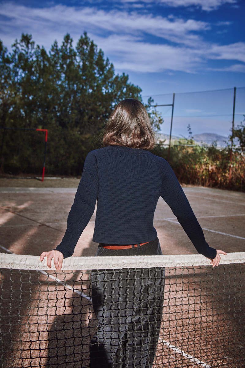 L'ENVERS Valrie Cropped Cardigan - Navy Blue