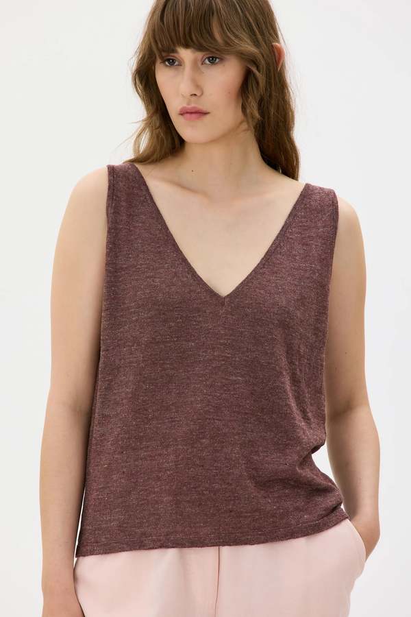 Maska Delia Silk Linen Top