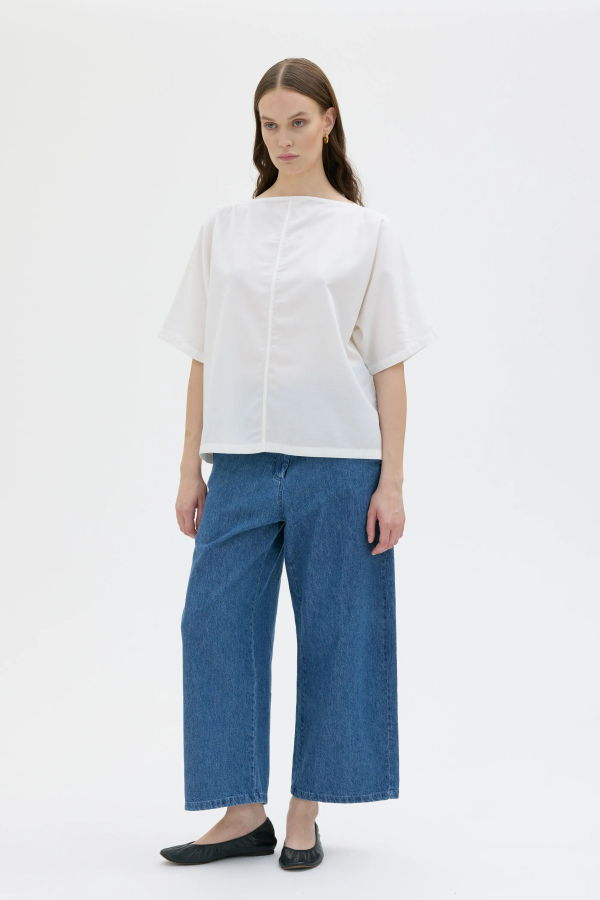 Maska Lior Tencel Organic Cotton Linen Blouse - White