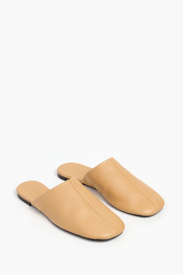 Flattered Maurine Grained Leather Biscotti Loafers