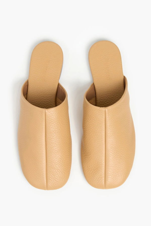 Flattered Maurine Grained Leather Biscotti Loafers