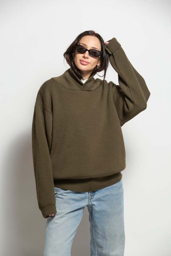 Vintage Military Inspired Wool Sweater Sweater