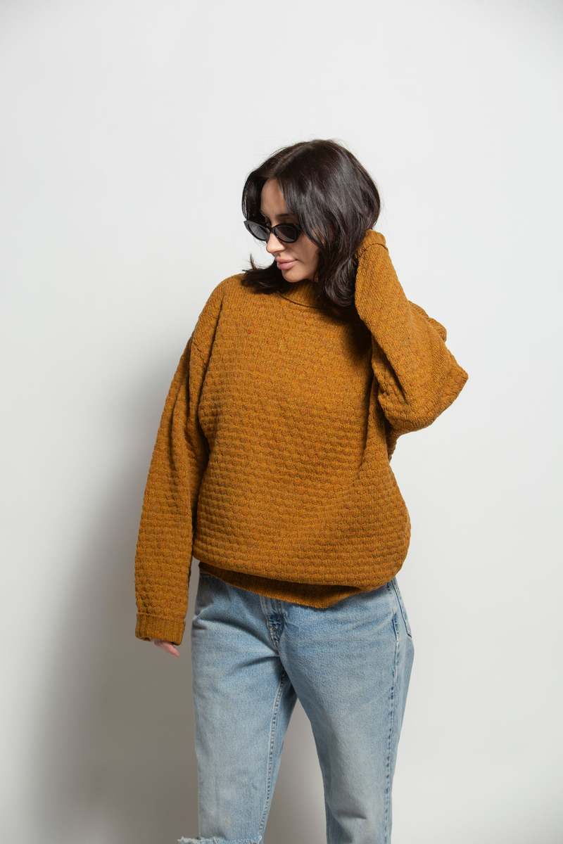 Vintage Waffle Knit Sweater