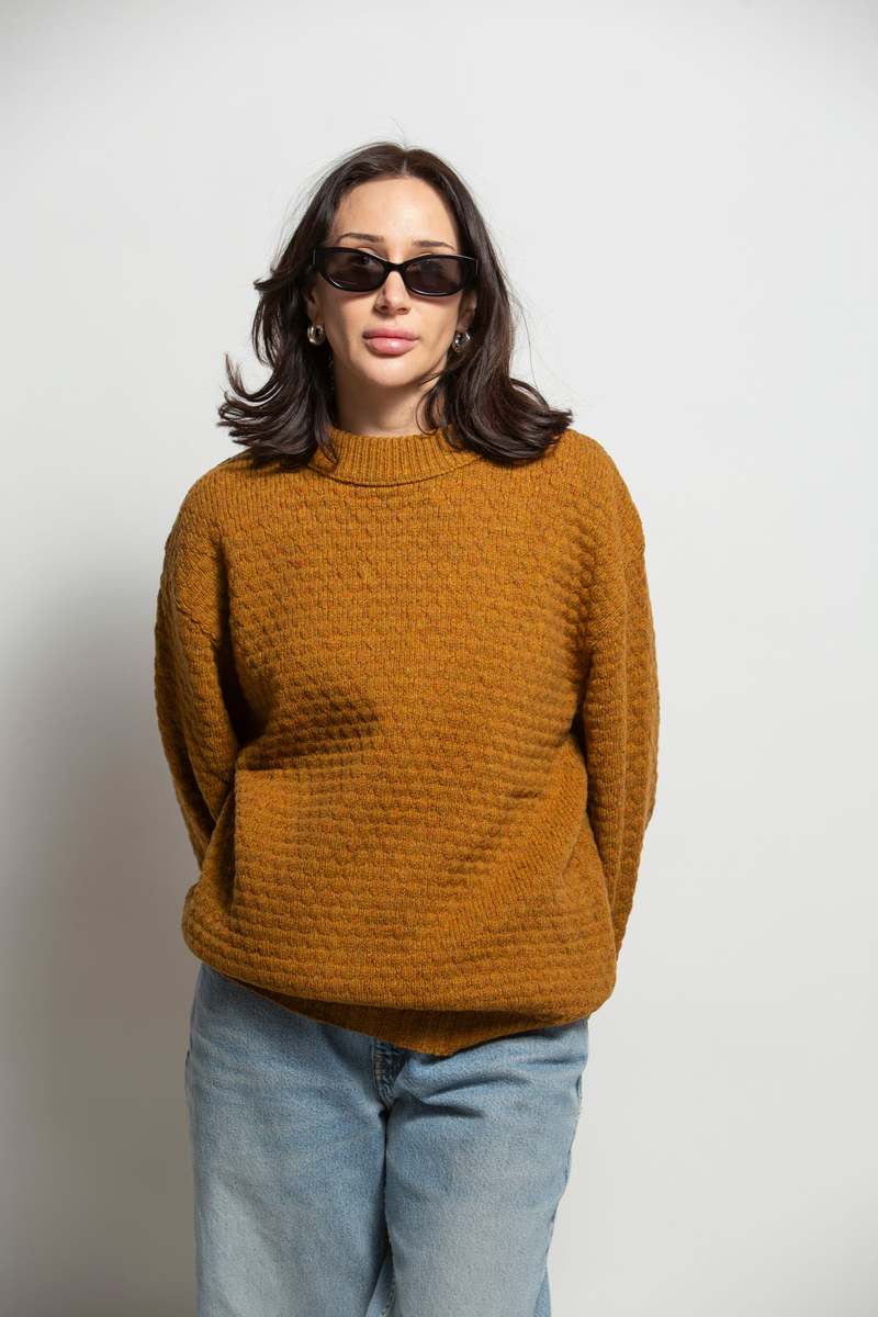 Vintage Waffle Knit Sweater