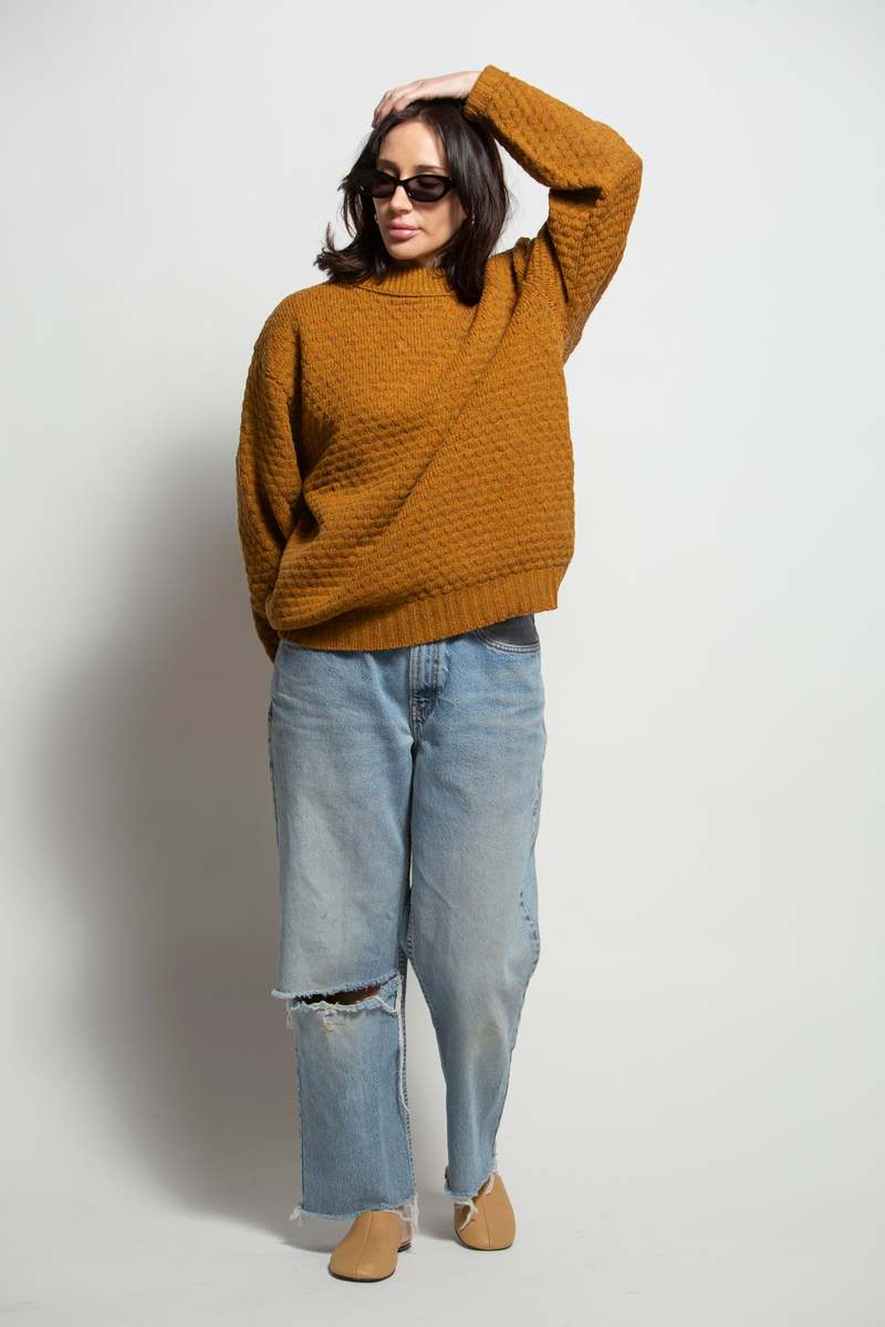 Vintage Waffle Knit Sweater