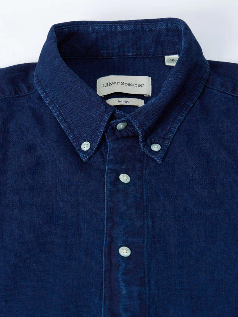 Oliver Spencer Brook Shirt - Kildale Indigo Rinse