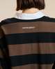 Cynthia Rowley Ardie Striped Rugby Shirt Top - BLKBR - Thumbnail 3