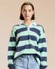 Cynthia Rowley Ardie Striped Rugby Top - NVYMNT - Thumbnail 3