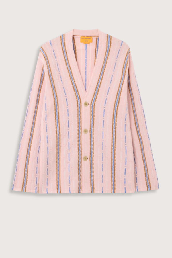 Guest in Residence Baja Oversized Cardigan Cardigan - Pink Combo